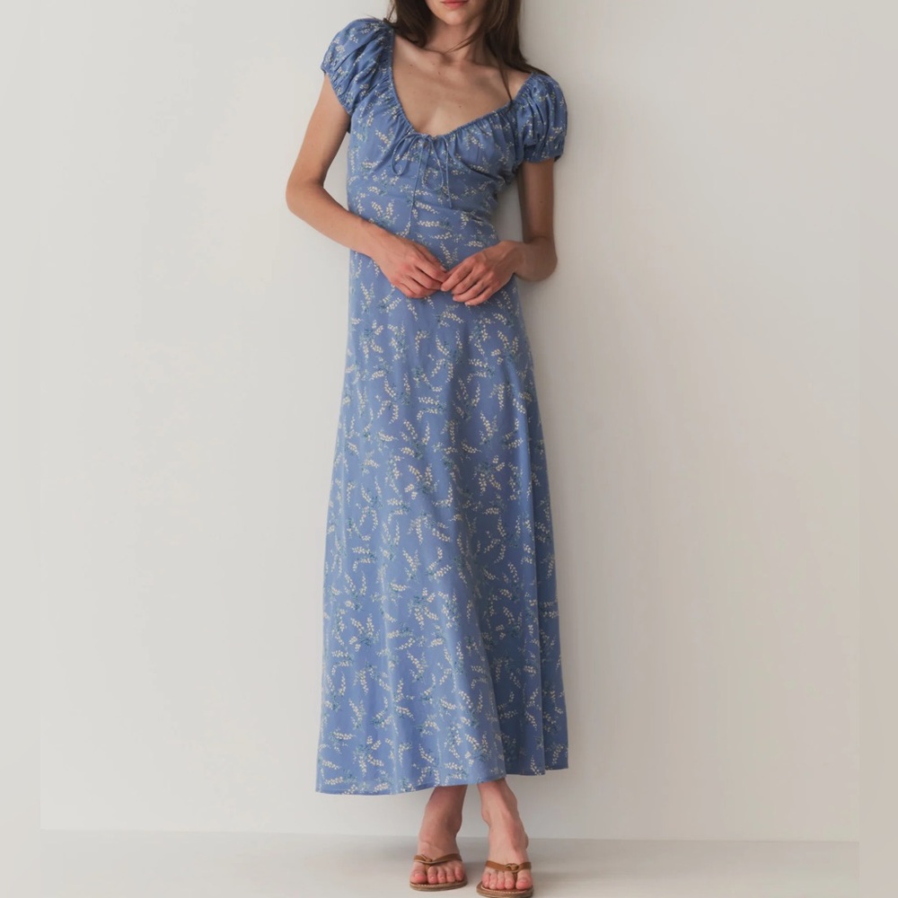 DOEN Lapis Bluebell Ballad Sofia Midi Dress NWT